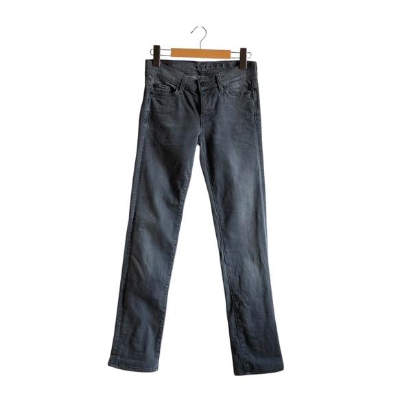 7FAM Jeans The Straight Leg Size 24 Grey Wash - Picture 2 of 15